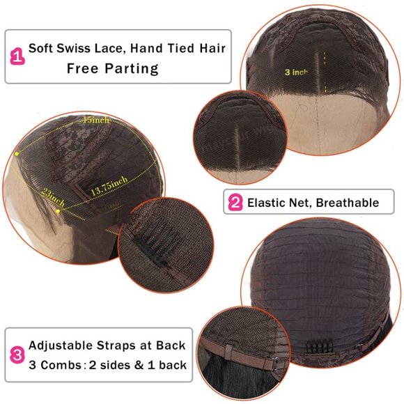 Straight Pink T Part Lace Front Wigs - Picture 4 of 5